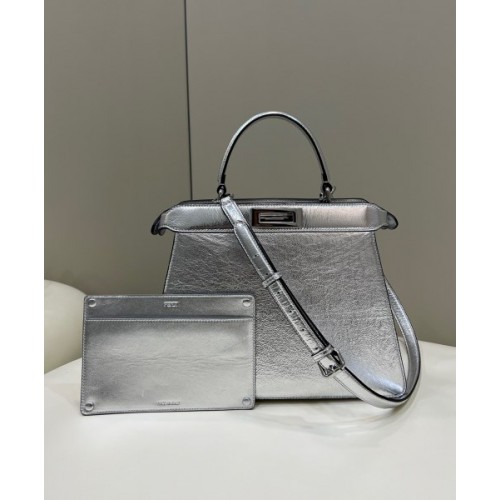 Fendi Peekaboo Silver Bag