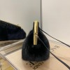 FENDI First Small mink black leather bag | 8BP129