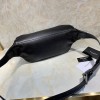 YSL Black Monogram Logo Fanny Pack/Belt Bag with silver hardware