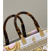 FENDI Sunshine Fendace Printed FF white leather shopper