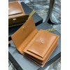 YSL Sunset Brown Velvet Leather Shoulder Bag