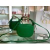 Chloe kiss purse in small grain calfskin green