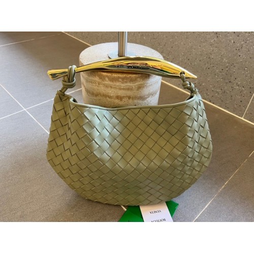 Bottega Veneta Sardine Intrecciato Napa Green Top-Handle Bag