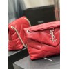 YSL Black Puffer Red Leather Medium Bag