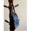 Burberry Mini Check Denim Leather Pocket Bag