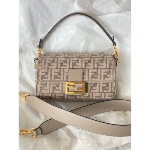 Fendi Natural Beige Baguette 27cm Bag