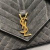 YSL suede black small envelope bag