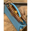 Fendi Peekaboo ISeeU Medium East-West Blue Tote Bag
