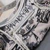 Balenciaga Le Cagole white graffiti shoulder bag