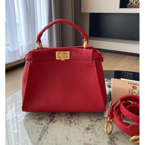 Fendi Peekaboo Togo Red leather bag