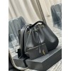 YSL Paris VII Hobo Black Leather Bag