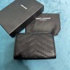 YSL Cassandre black gold small envelope wallet