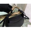 Chloe kiss purse in small grain calfskin black