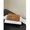 Hermes Constance Togo Epsom Brown Wallet