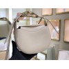 Chloe kiss purse in small grain calfskin white