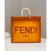 Fendi sunshine tote Yellow ombre leather 41cm