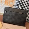 Bottega Veneta document case black handle bag