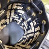 FENDI Mon Tresor Mini FF Logo Raffia Bucket Bag