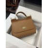 DOLCE & GABBANA Small Brown Dauphine Sicily Bag