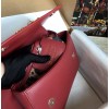 DG dauphine leather Sicily bag in red 25cm