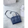 Givenchy Mini Antigona Lock Blue Leather Bag