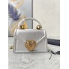 Dolce & Gabbana Silver Leather Top-Handle Bag