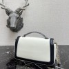 Fendi Baguette chain white leather bag 27cm 8BR783