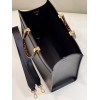 FENDI Fendace Baguette large black leather bag