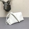 Bottega Veneta fold-over envelope clutch white