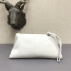Bottega Veneta fold-over envelope clutch white