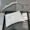 Balenciaga Downtown white crocodile shoulder bag