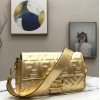 Fendi BAGUETTE Golden leather bag 26cm