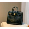 Hermes birkin green crocodile 25cm