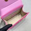 Jaquemus Le Chiquito pink leather 18cm bag
