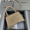 Balenciaga small hourglass crystal-embellished bag