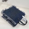 Fendi tote small dark denim bag