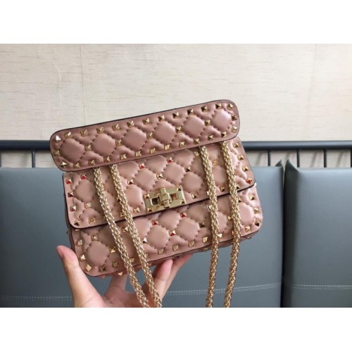 Valentino Garavani Rockstud Spike Beige Bag