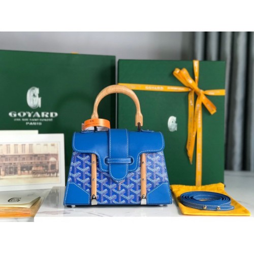 Goyard Saigon Structure Blue Bag