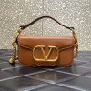 Valentino Garavani small Locò brown bag