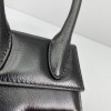 Jacquemus mini tote bag black leather 12cm