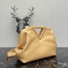 Bottega Veneta top handle bag in almond