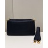FENDI Baguette large black leather bag