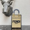 Fendi mini tote raffia sunshine bag