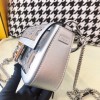 Fendi Silver PVC Transparent Sequin Mini Baguette Bag