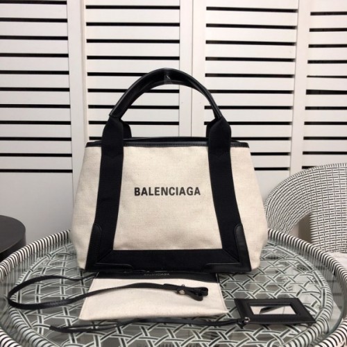 Balenciaga Cream Black Cabas 30