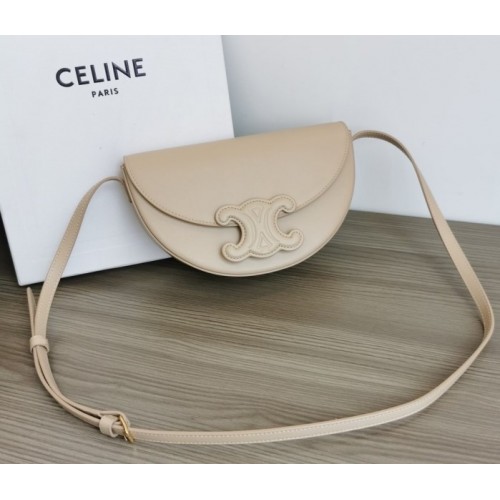 Celine Besace Cuir Triomphe Beige Leather Bag