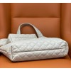YSL Icare Maxi Shopping White Lambskin Bag
