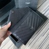 YSL all black wallet 19cm