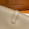 Hermes Gray Swift Jige Elan Clutch