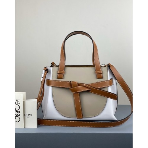 Loewe Gate top handle bag grain calfskin gray bag